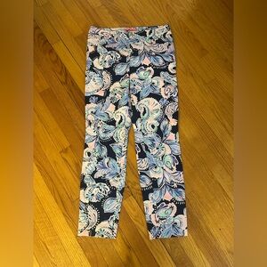 Lilly Pulitzer Navy and Pastel Floral Cropped Pants